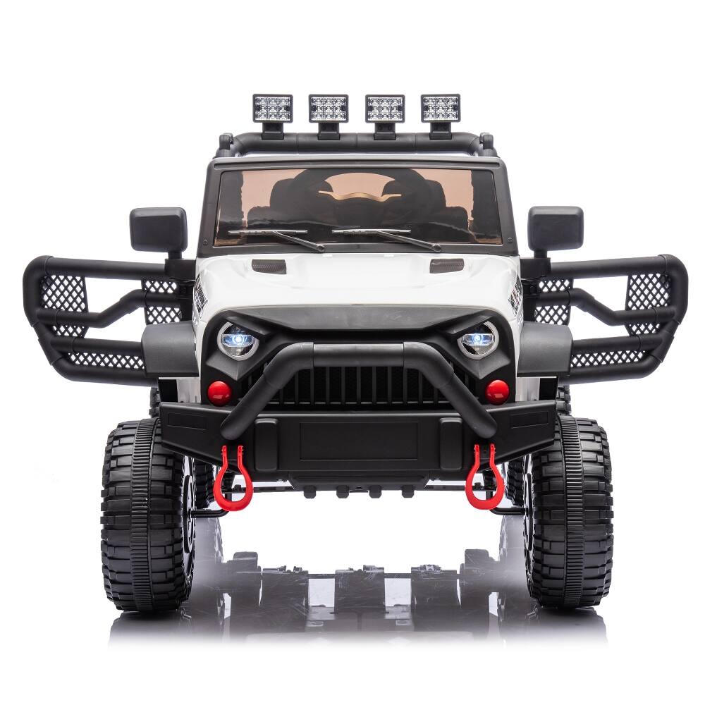 Alt View 6. Ropilly - Ropilly 24v kids ride on car with parental remote control, 400w motor electric car, White.