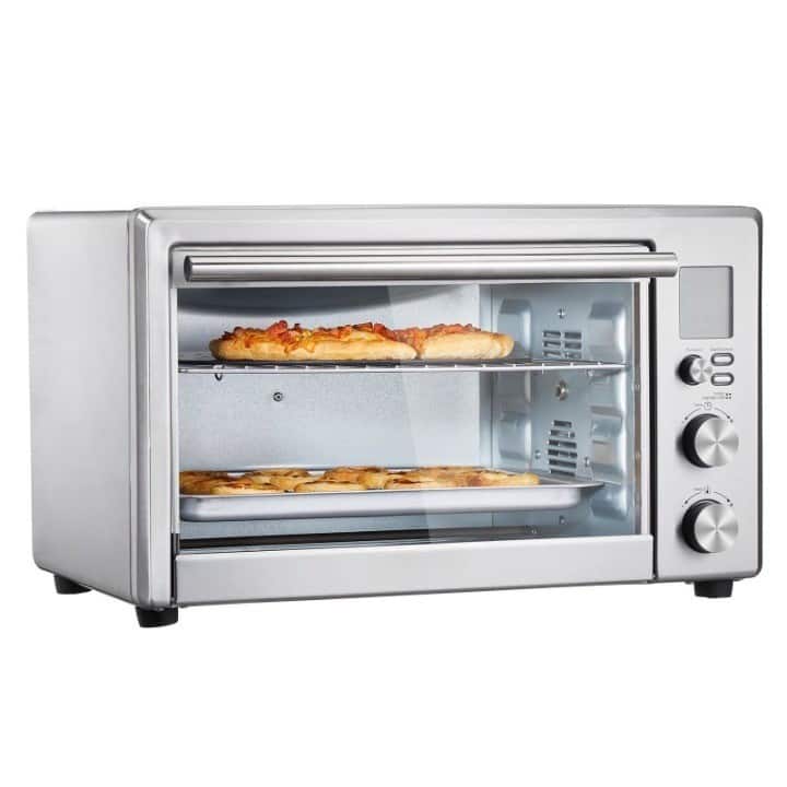 Mirfee - 28L 10-in-1 Convection Oven with Air Fryer, 1800W for Baking & Rotisserie - Silver