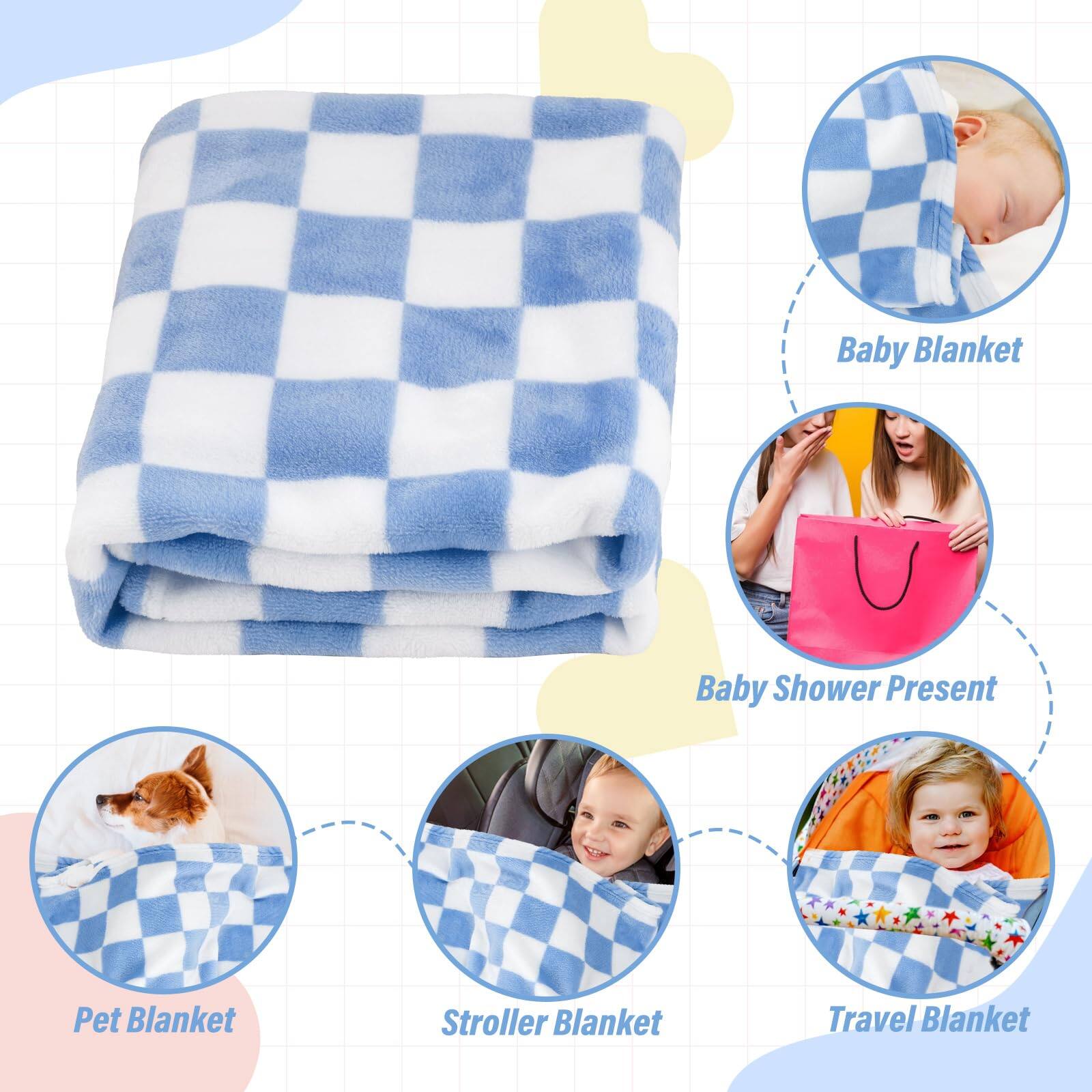- Baby Blanket
- Baby Shower Present
- Pet Blanket
- Stroller Blanket
- Travel Blanket