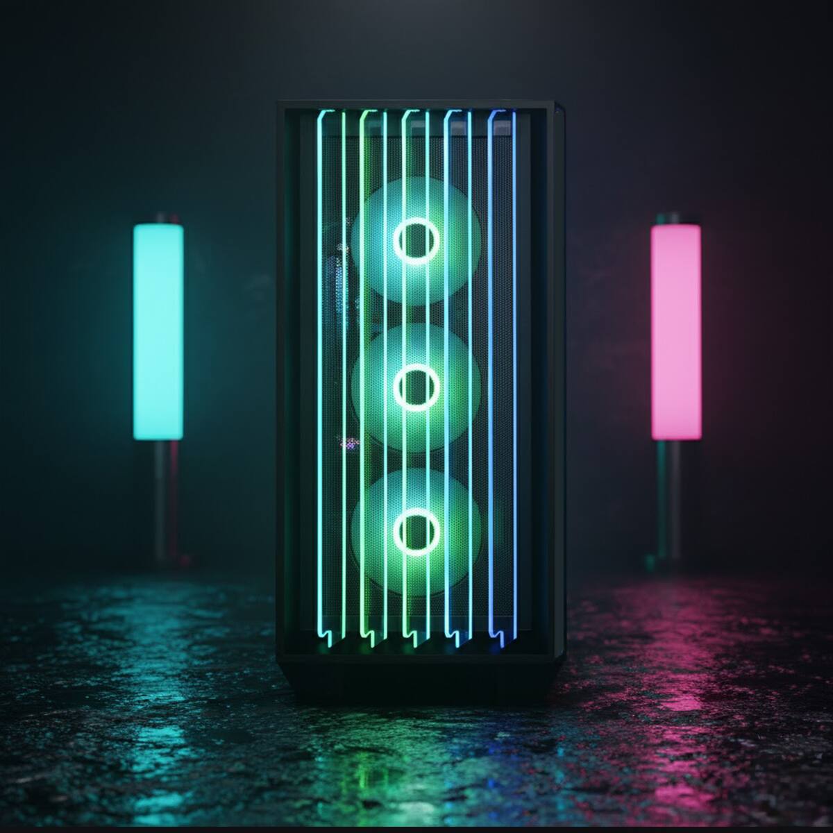 Alt View 6. YEYIAN - YEYIAN Gaming PC. Intel Core Ultra 7 265F, RTX 5060 Ti 8GB GDDR7, 240mm AIO, 1 TB, 32GB, 850W. YPI-MS265FC-56T1U.