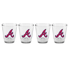 The Memory Company - Atlanta Braves 4-Pack 2oz. Shot Glass Set - Multicolor