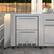 Back. Koolmore - Wood Fire Pizza Oven, Corner Cabinet, Refrigerator and Cabinet, Sink, Side Burner and 30 in. BBQ Grill with Cabinet - Stainless Steel.