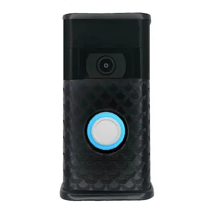 Front. Michael Healy - Scales Video Doorbell Cover (Ring 2nd Gen) - Matte Black.