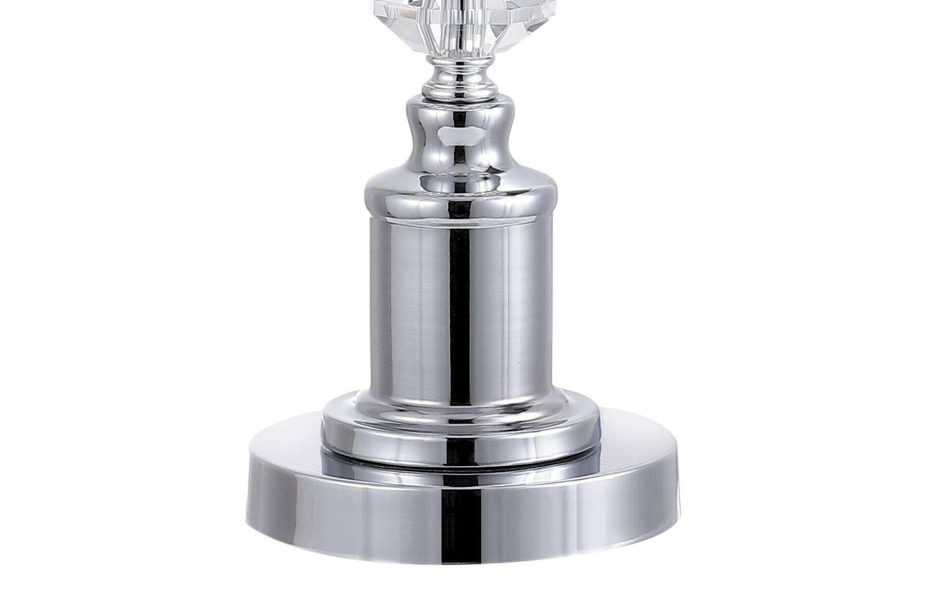 Alt View 5. Jonathan Y - Kinsley 28" Crystal LED Table Lamp, Clear/Chrome (Set of 2) - Clear.