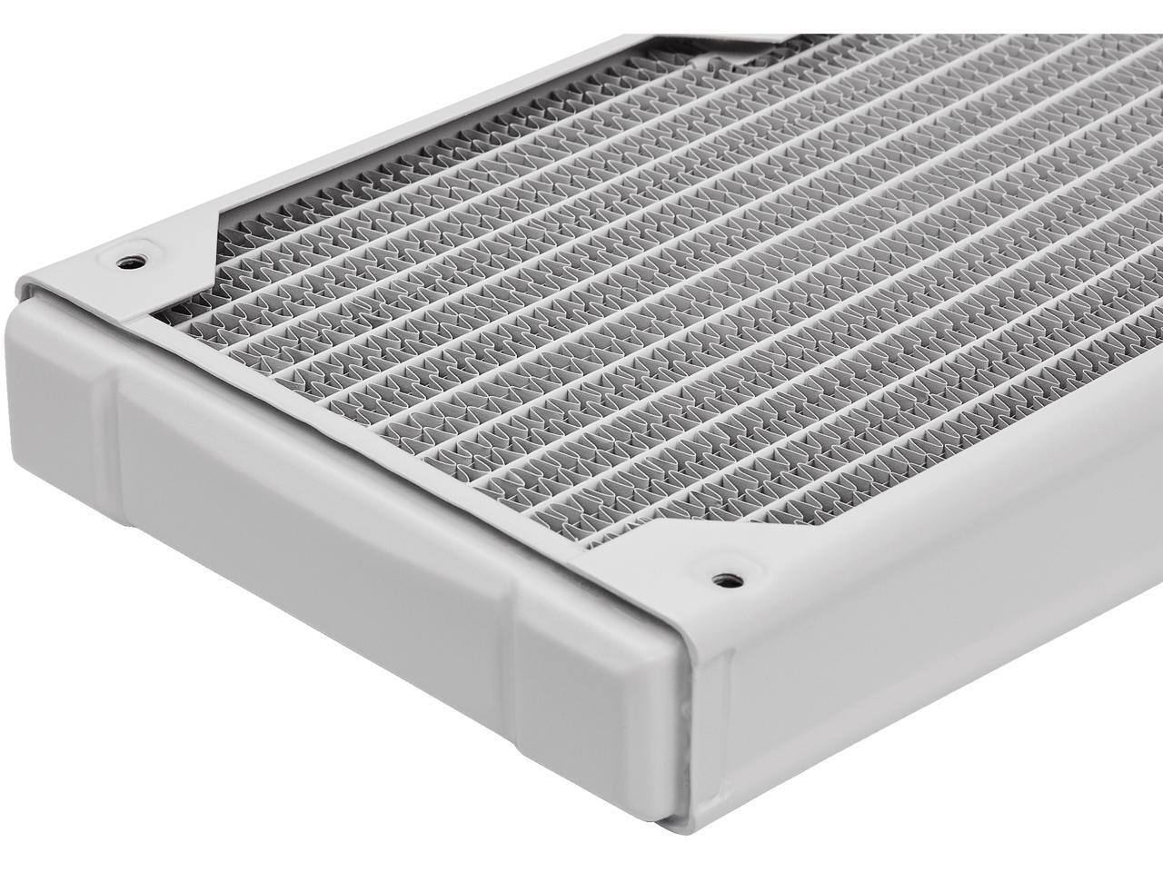 Alt View 5. CORSAIR - CORSAIR Hydro X Series XR5 240mm Water Cooling Radiator - White - White.