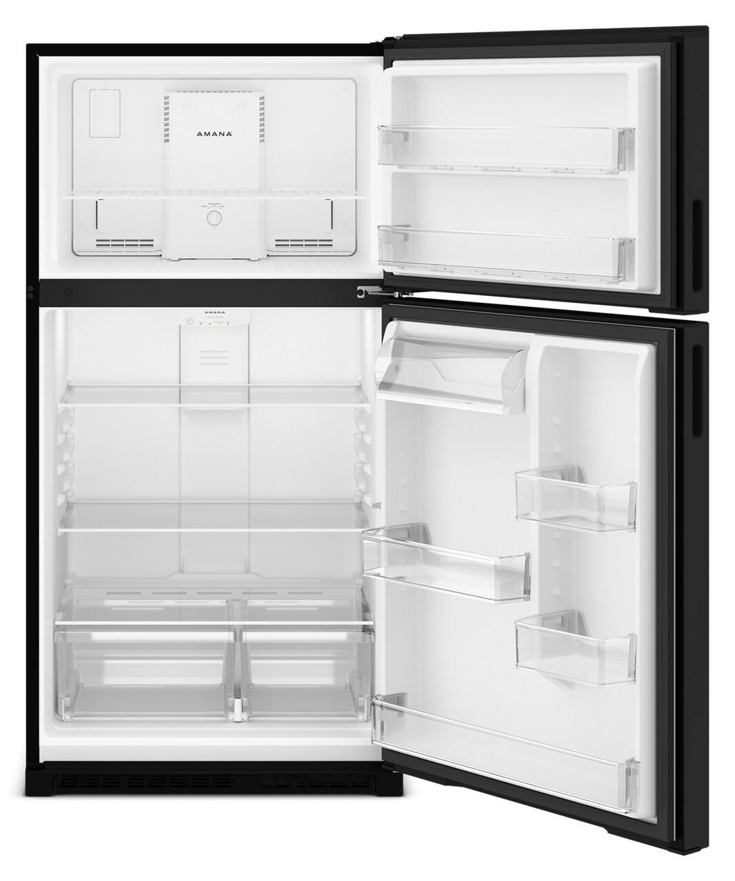 Alt View 1. Amana - 21.3 Cu. Ft. Top-Freezer Refrigerator With Dual Crisper Drawers - Black.