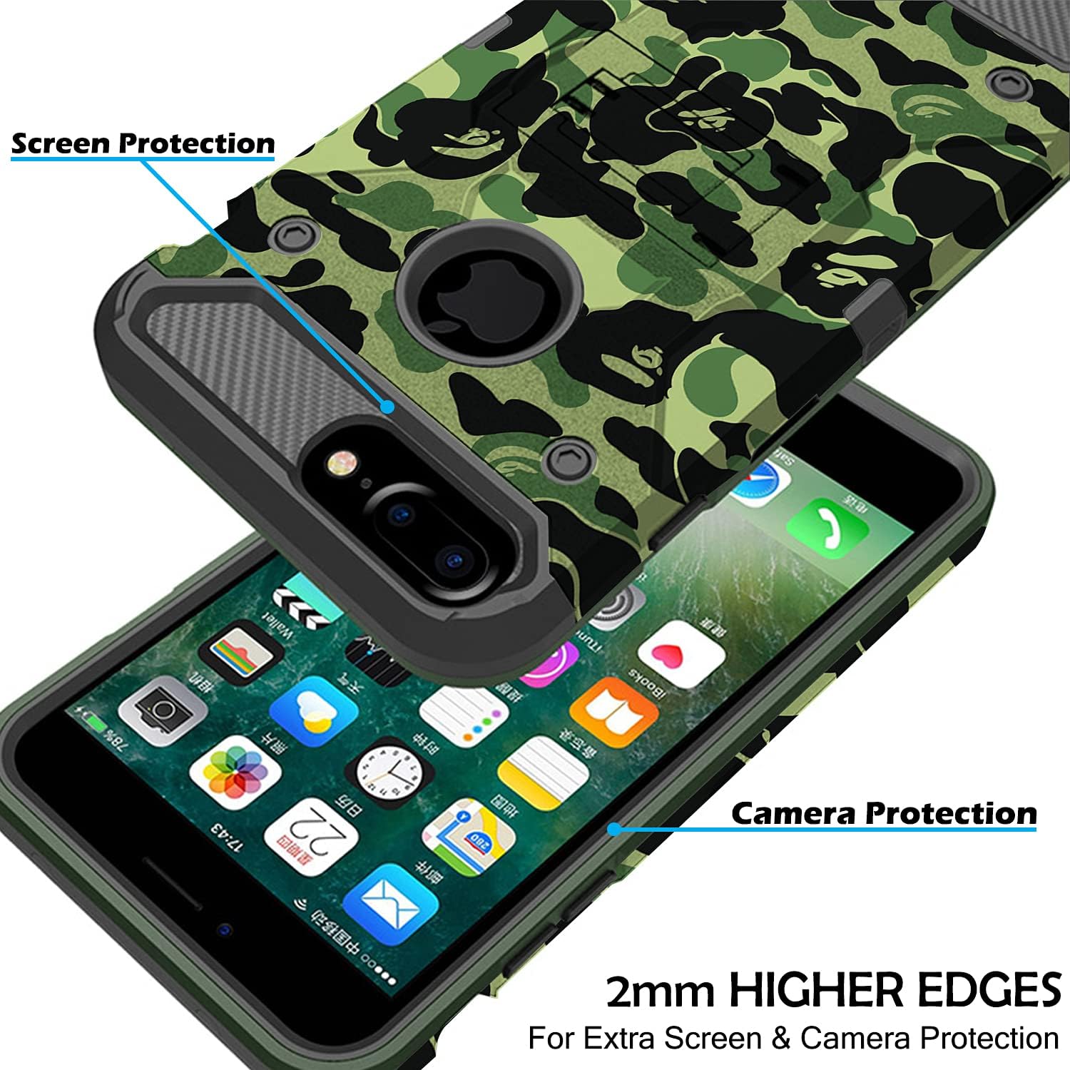 Screen Protection

78%

Wallet U ER   t  n  17:43  22   ....

iTuni   iBooks   Camera Protection 280 2mm HIGHER EDGES For Extra Screen & Camera Protection