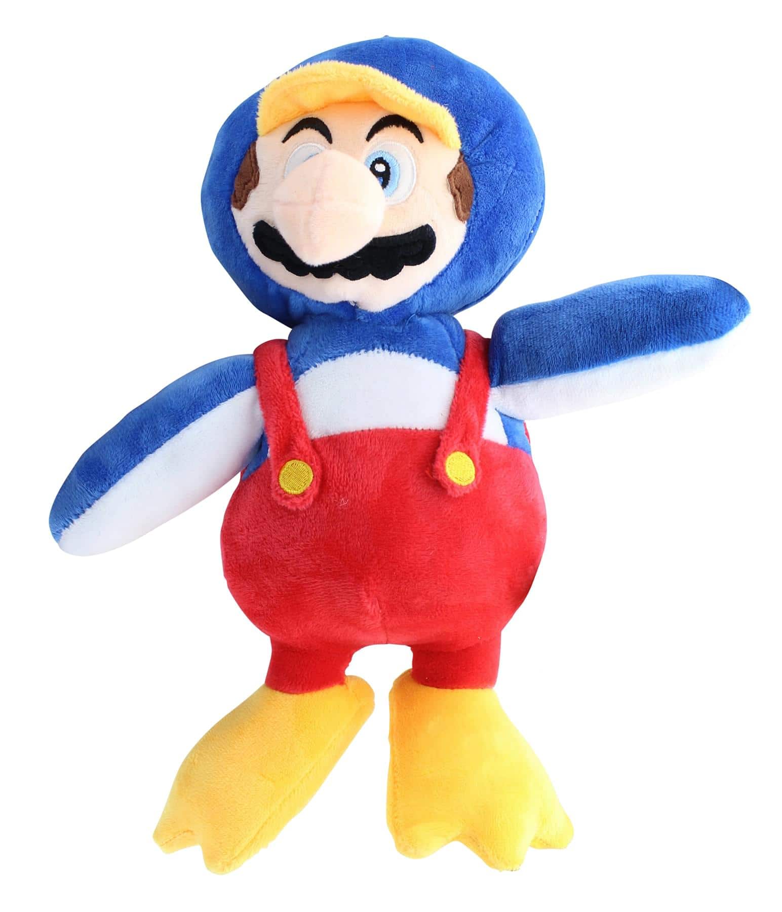 Front. Super Mario Bros. - Super Mario 12 Inch Character Plush | Penguin Mario - Blue.
