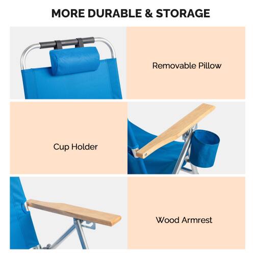 MORE DURABLE & STORAGE

- Removable Pillow
- Cup Holder
- Wood Armrest