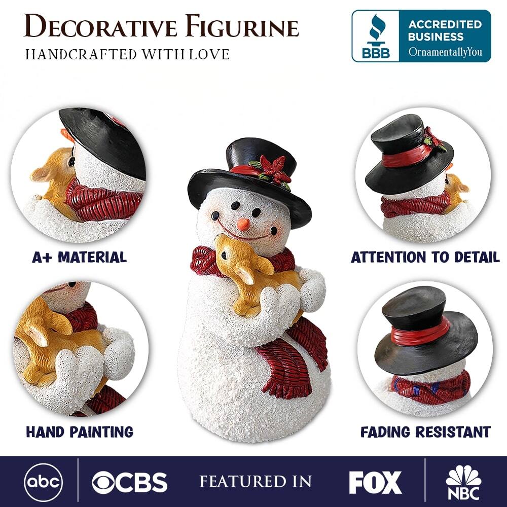 **Decorative Figurine**  
*Handcrafted with Love*

- **A+ Material**
- **Attention to Detail**
- **Hand Painting**
- **Fading Resistant**

*Featured in*  
ABC | CBS | FOX | NBC

*Accredited Business*  
BBB  
OrnamentallyYou