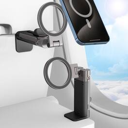 PO3TICJUNKI3 - Magnetic Airplane Phone Holder Stand For Desk Travel Flying With 360 Rotation Hands free Universal Trave - Default