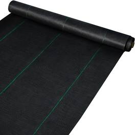 VEVOR - 6.5FTx300FT Premium Weed Barrier Fabric Heavy Duty 3.2OZ,Woven Weed Control Fabric,High Permeability Good for Flower Bed - Black