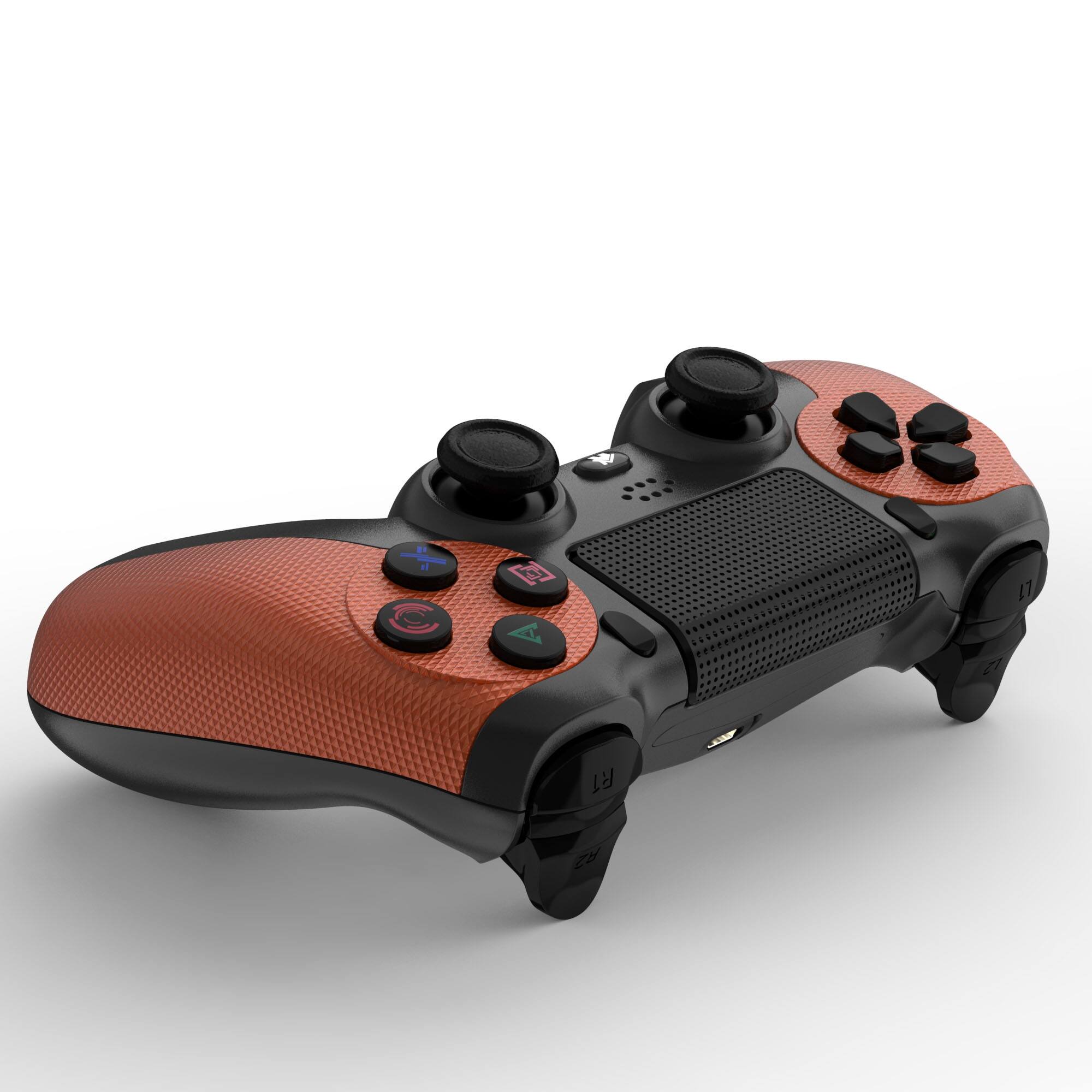 Alt View 3. YONWAY - Wireless Controller, Playstation 4 Remote Game Joystick with Six-Axis Vibration Sensation and Anti-Slip Handle - Orange.