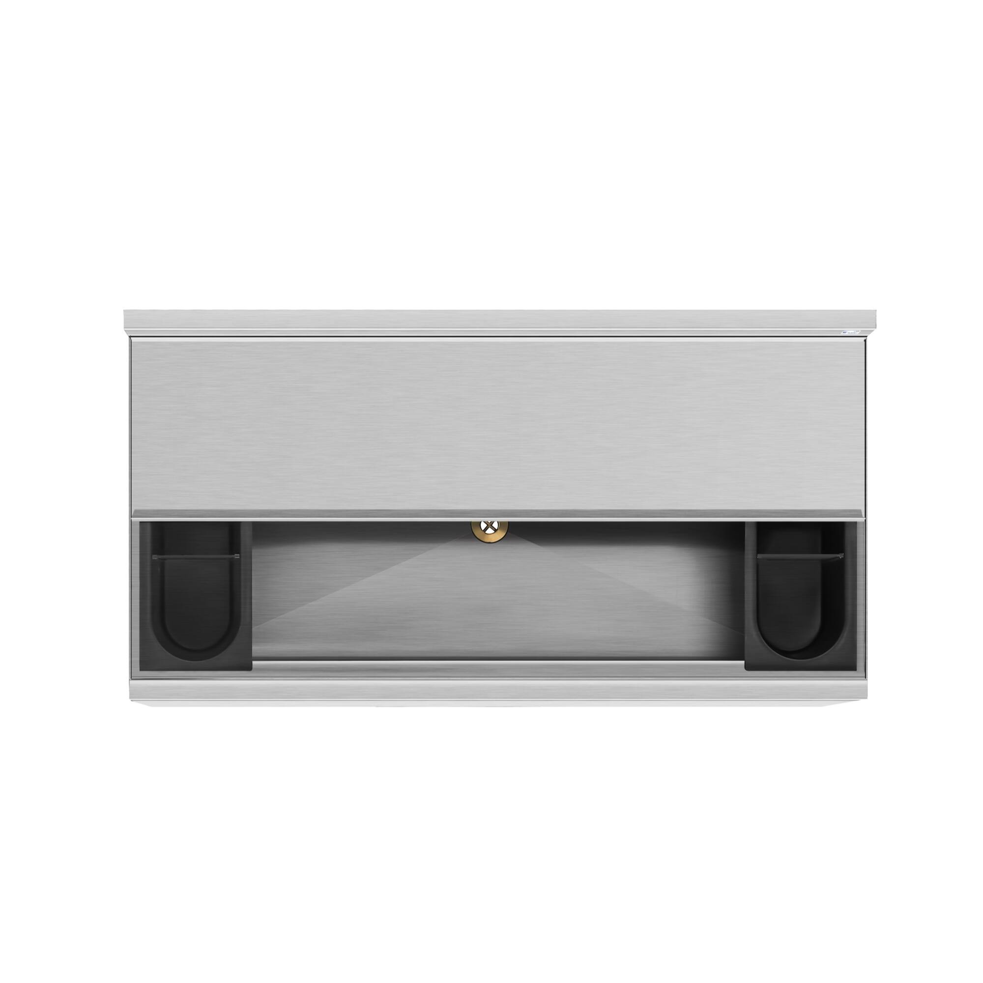 Alt View 6. Koolmore - 36 in.  Underbar Ice Bin with Siding Lid in Stainless Steel (KM-UIB-1836) - Stainless Steel.