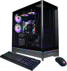 CyberPowerPC - Gaming Desktop - Intel Core Ultra 9 285 2025 - AMD Radeon RX 9070 XT 16GB - 32GB DDR5 Memory - 2TB SSD Storage - Black