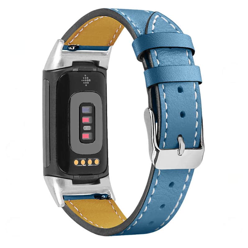StrapsCo - Everyday Genuine Leather Watch Band Strap For Fitbit Charge 6 - Blue price history on PriceWatchPro