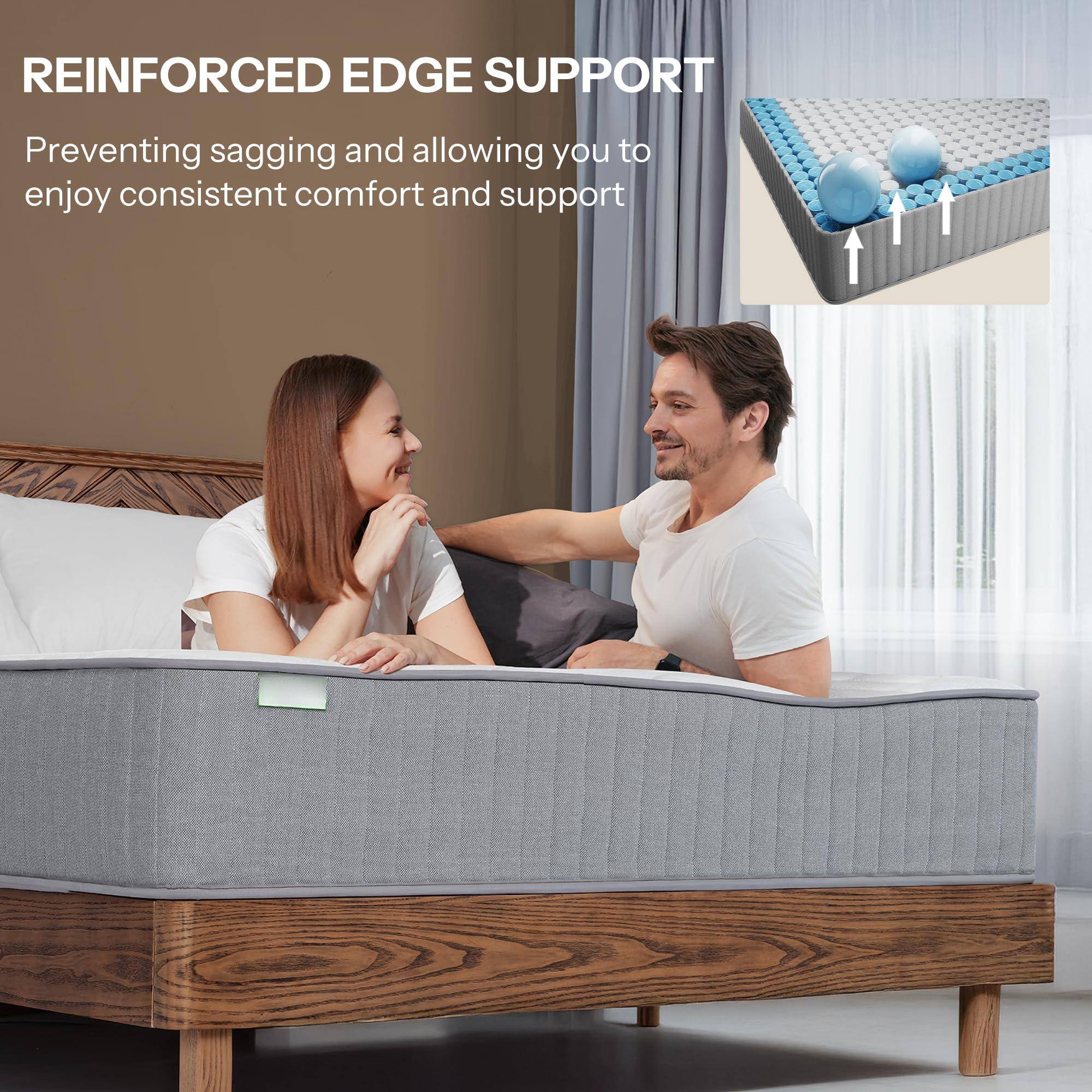 REINFORCED EDGE SUPPORT  
Preventing sagging and allowing you to enjoy consistent comfort and support