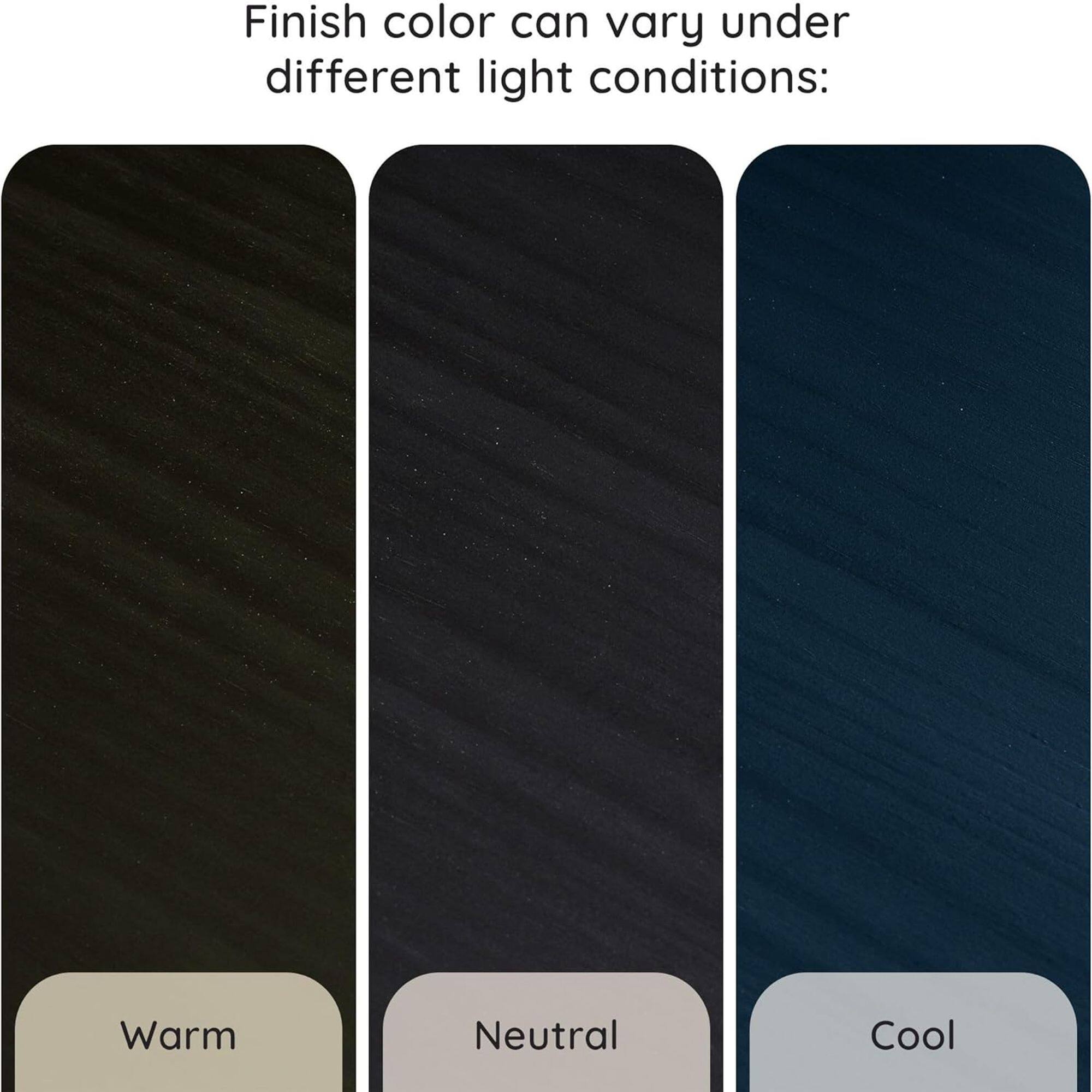 Finish color can vary under different light conditions: Warm Neutral Cool