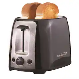 Better Chef - Brentwood 2 Slice Cool Touch Toaster ; and Stainless Steel - Black