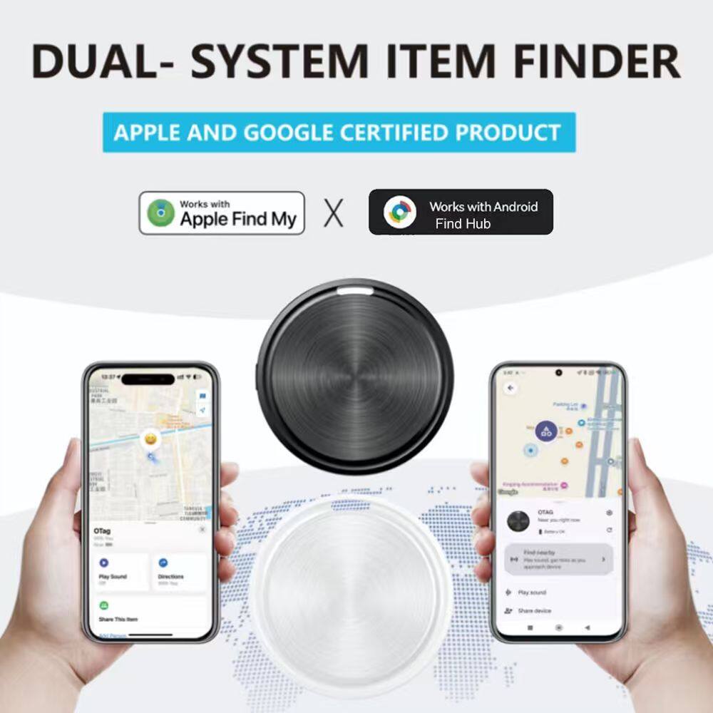 DUAL-SYSTEM ITEM FINDER  
APPLE AND GOOGLE CERTIFIED PRODUCT  
Works with Apple Find My  
Works with Android Find Hub  
OTAG - Play Share
