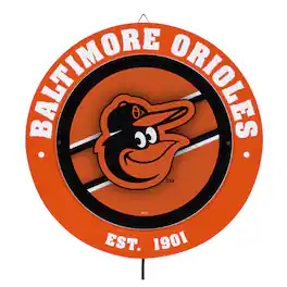 Evergreen Enterprises - Baltimore Orioles 15" LED Round Metal Lit Wall Sign - Multicolor