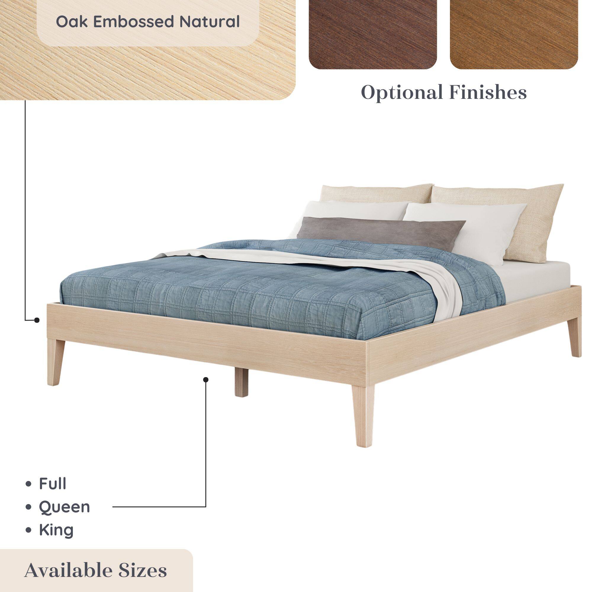 Oak Embossed Natural  
Optional Finishes  
Available Sizes:  
- Full  
- Queen  
- King