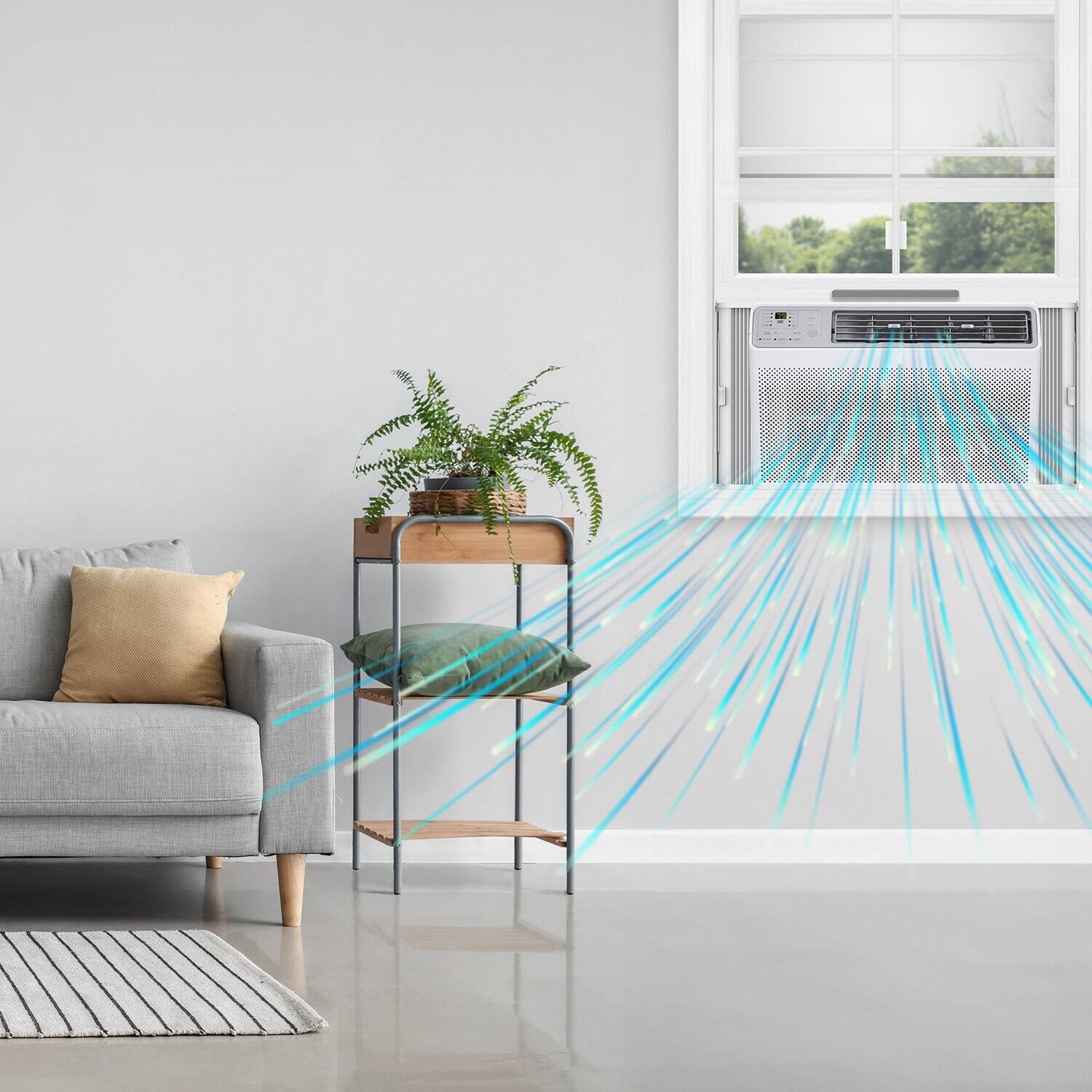 Alt View 19. TCL - 450 Sq. Ft. 10,000 BTU Smart Window Air Conditioner - White.