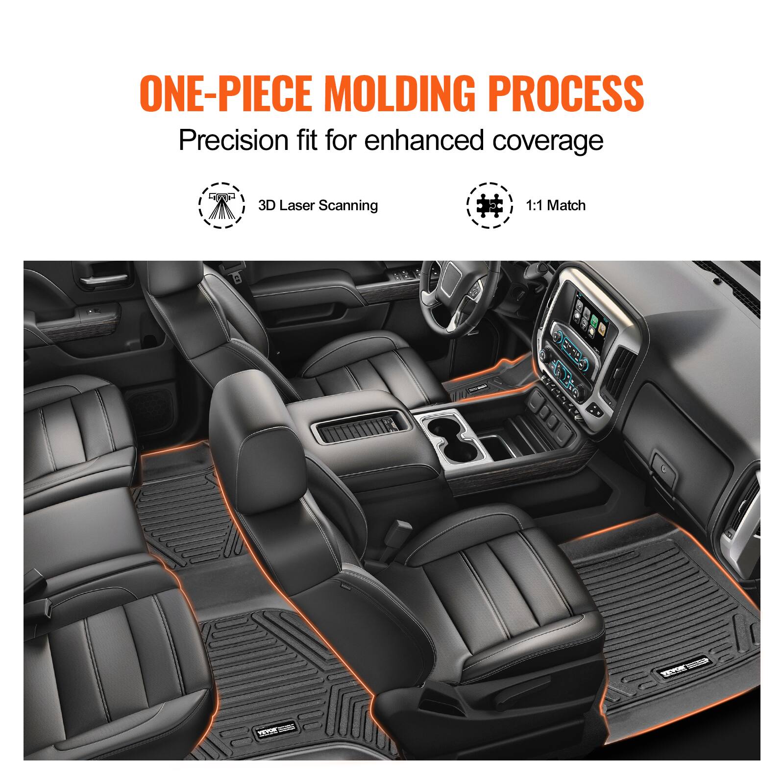 ONE-PIECE MOLDING PROCESS  
Precision fit for enhanced coverage  

3D Laser Scanning  
1:1 Match