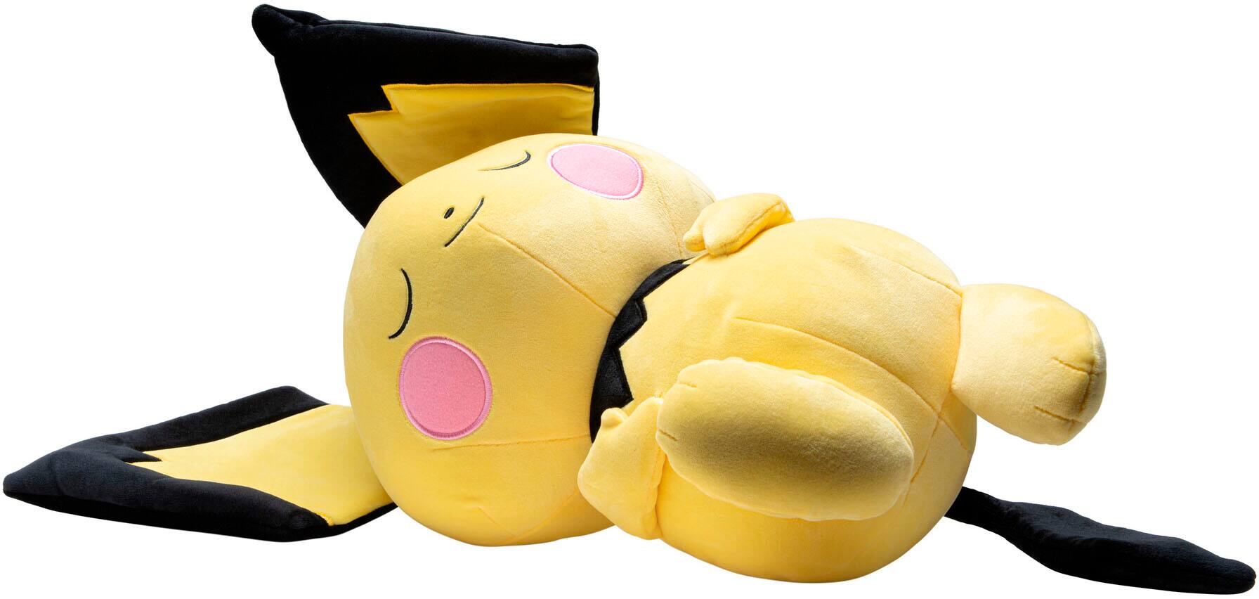 Angle. Jazwares - Pokémon 18" Premium Plush - Sleeping Pose - Pichu.