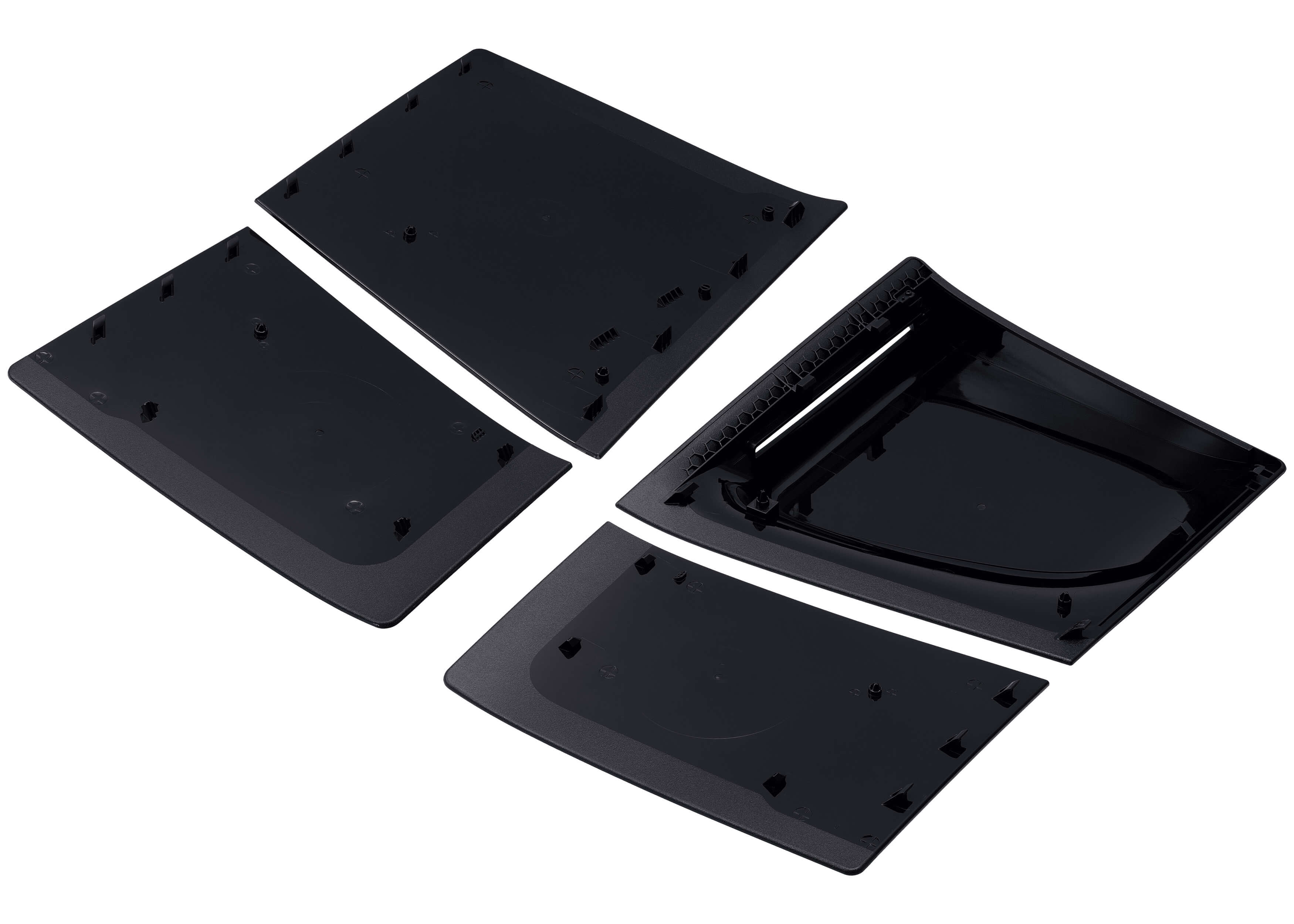 Alt View 2. MobileSentrix - Spider-Man - PlayStation 5 Slim Disc Edition Compatible Console Faceplate Covers - Black/Red.