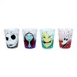 Disney - Nightmare Before Christmas Faces 1.5-Ounce Freeze Gel Mini Cups | Set of 4 - Red