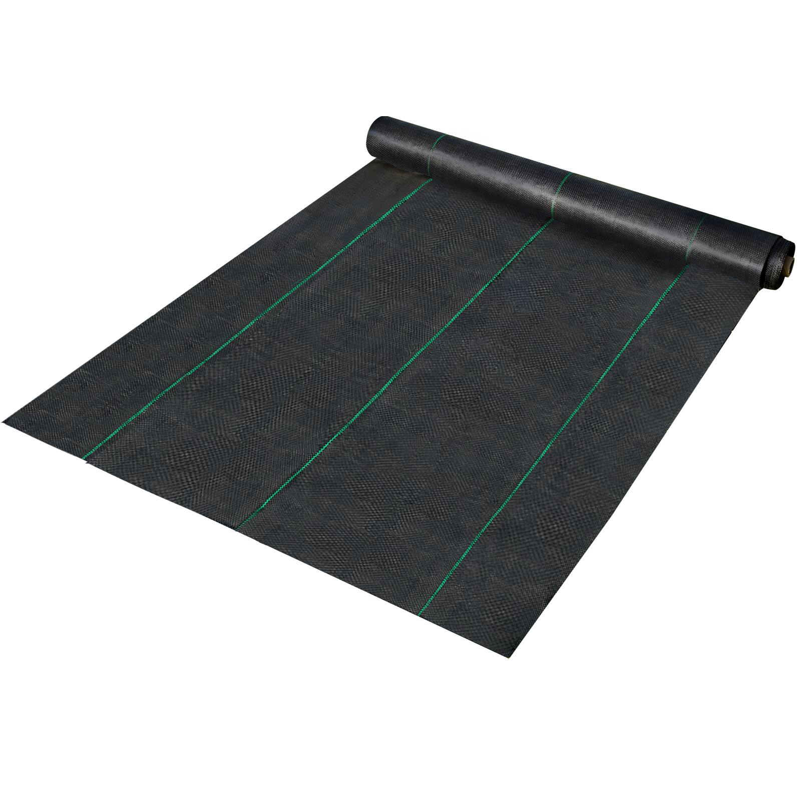 Alt View 5. VEVOR - Weed Control Fabric 6ft x 300ft - Geo Textile Fabric Heavy Duty - Woven Ground Cover for Commercial Greenhouse, Yard - Black.