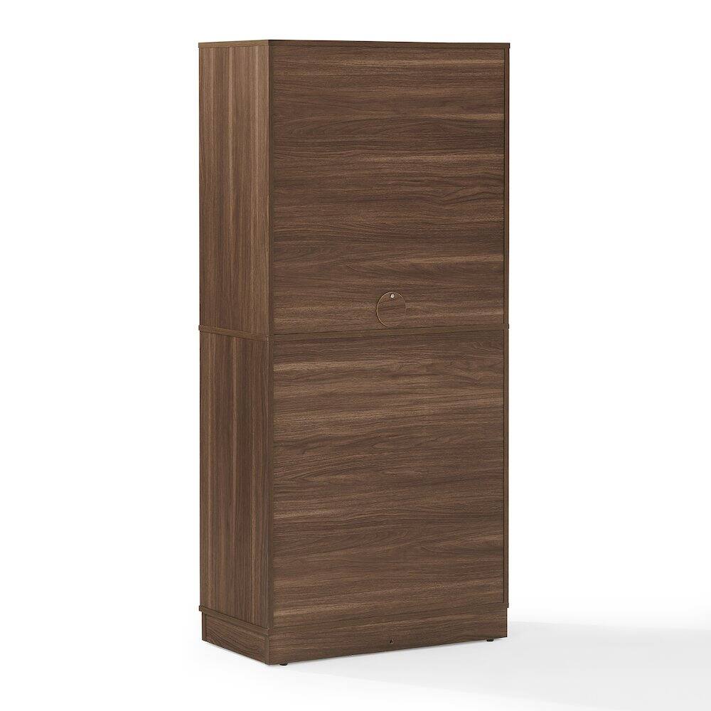 Back. Crosley Furniture - Naomi Kitchen Storage Pantry - Walnut.