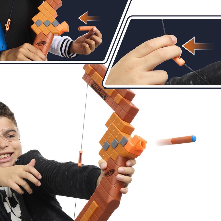 Hasbro Nerf Minecraft Bow Dart Blaster COLLECTIBLES Multicolor ...
