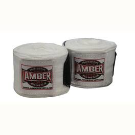 Amber Sporting Goods - Amber Fight Gear Junior 120" Handwraps, Boxing/Kickboxing/Muay Thai, Pair - White