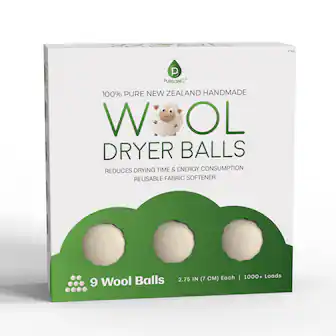 PURSONIC
100% PURE NEW ZEALAND HANDMADE
WOL DRYER BALLS
REDUCES DRYING TIME & ENERGY CONSUMPTION
REUSABLE FABRIC SOFTENER
9 Wool Balls
2.75 IN (7 CM) Each | 1000+ Loads
