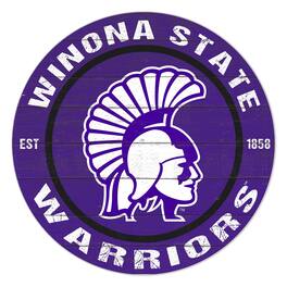 Jardine - Winona State Warriors 20'' x 20'' Indoor/Outdoor Circle Sign - Purple