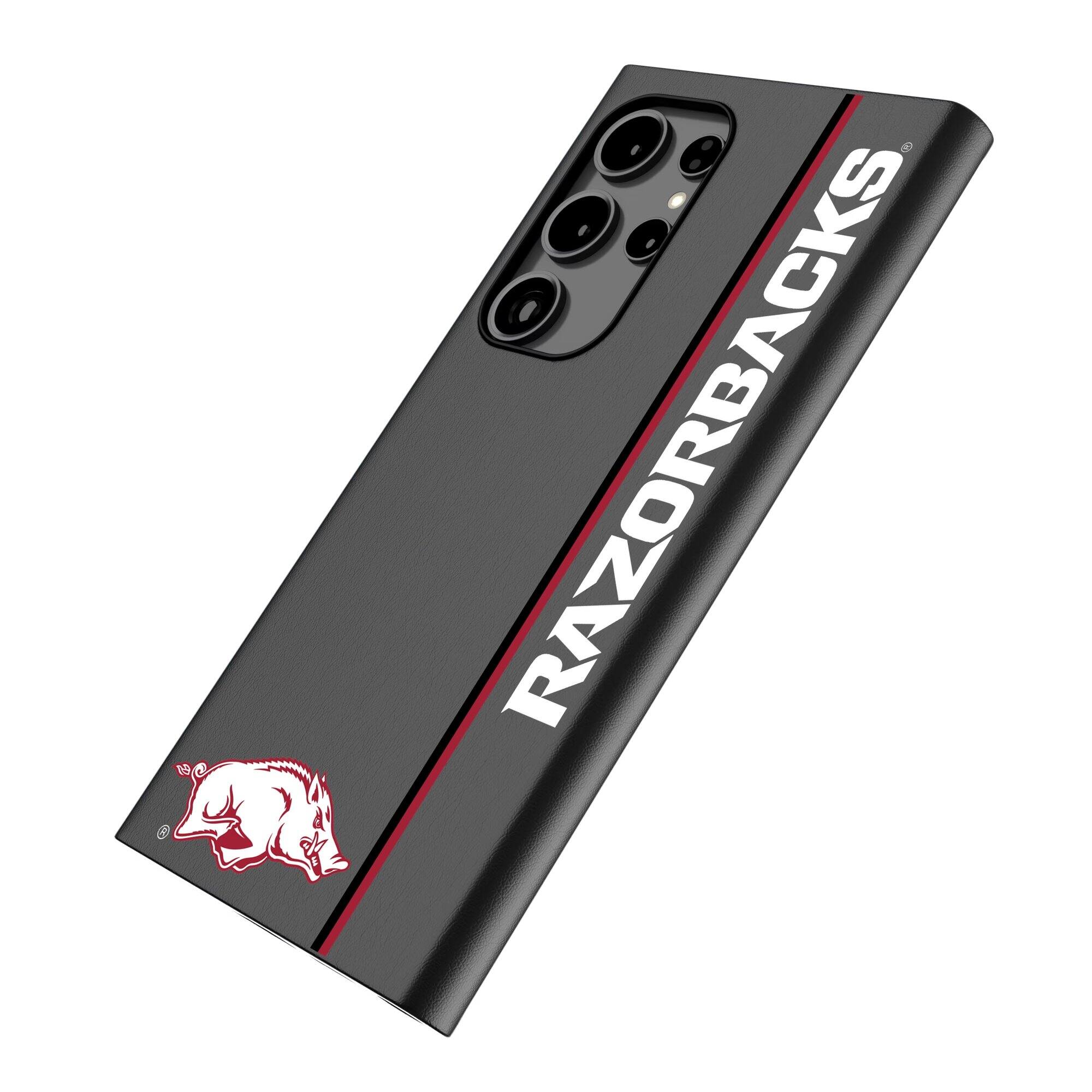 Alt View 1. Keyscaper - Arkansas Razorbacks Galaxy Magnetic Bump Case - S24 Ultra - Black.