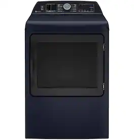 GE Profile - 7.3 Cu. Ft. Smart Electric Dryer with Steam and Tangle Control - Sapphire Blue