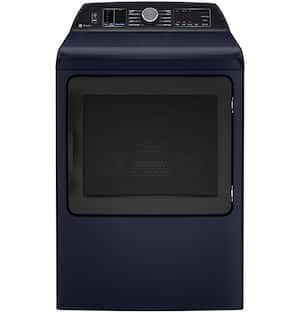GE Profile - 7.3 Cu. Ft. Smart Electric Dryer with Steam and Tangle Control - Sapphire Blue