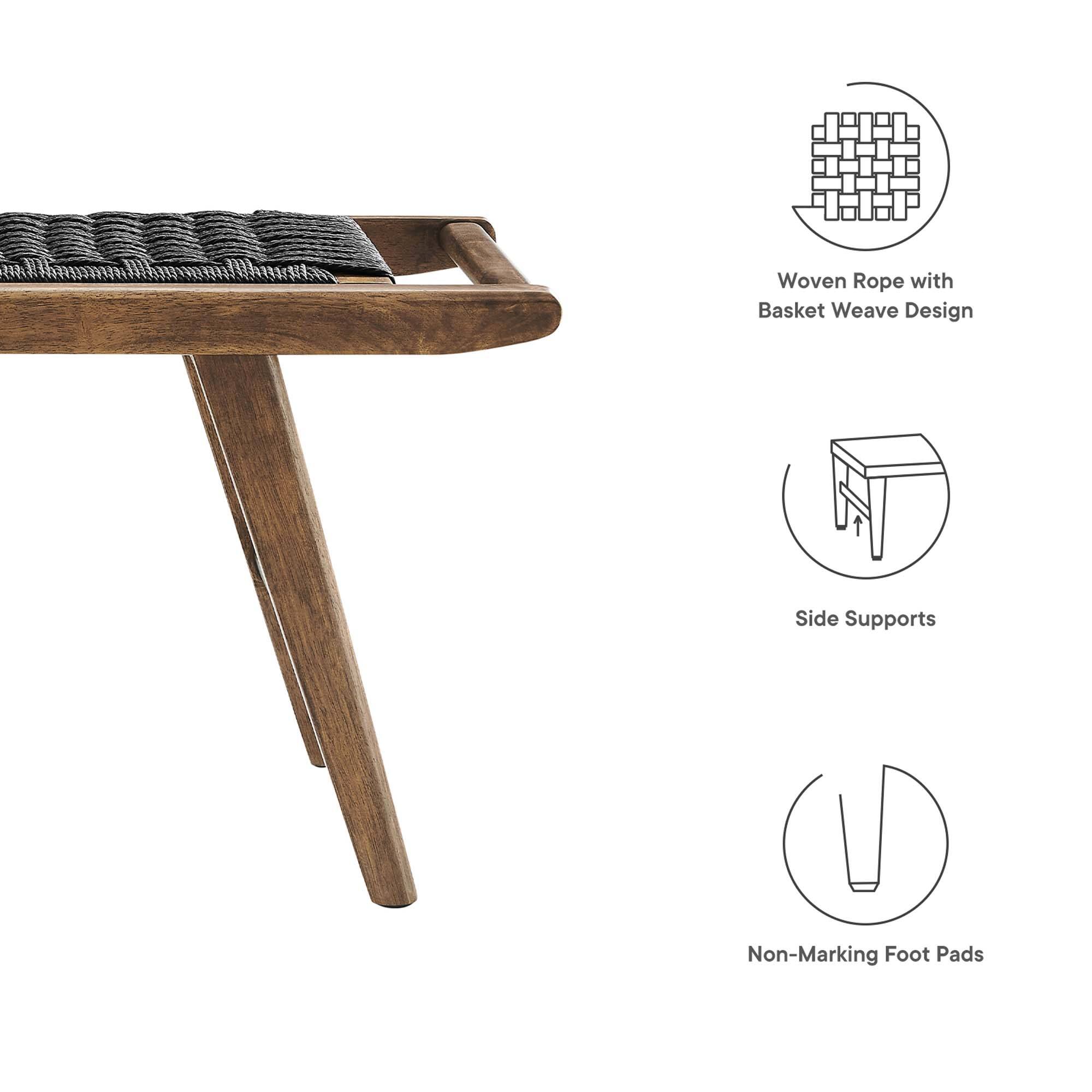 - Woven Rope with Basket Weave Design
- Side Supports
- Non-Marking Foot Pads