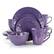 Front. Elama - Elama Lilac Fields 16-Piece Dinnerware Set - Lavendar.