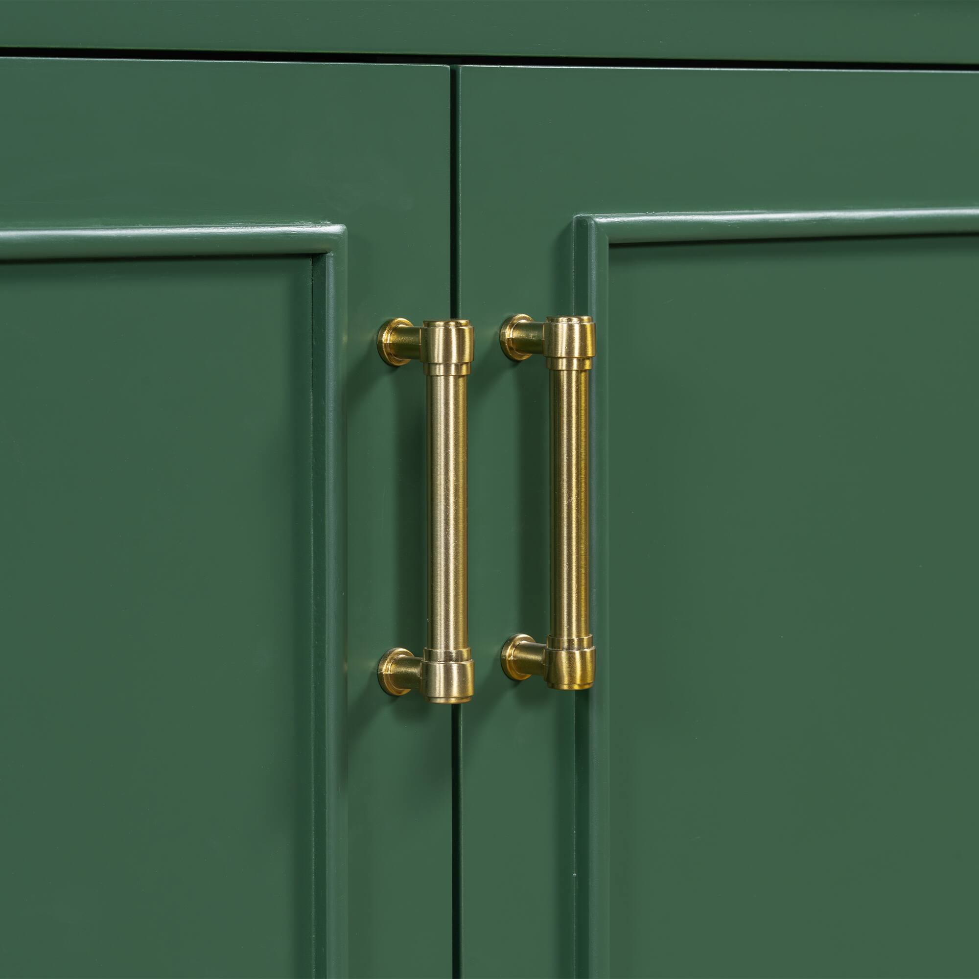 Alt View 6. Whisen - 30" Freestanding Bathroom Vanity with Sink, 1 Divider Drawer and 2 Soft-close Doors (Double Shelf on Door) - Green.