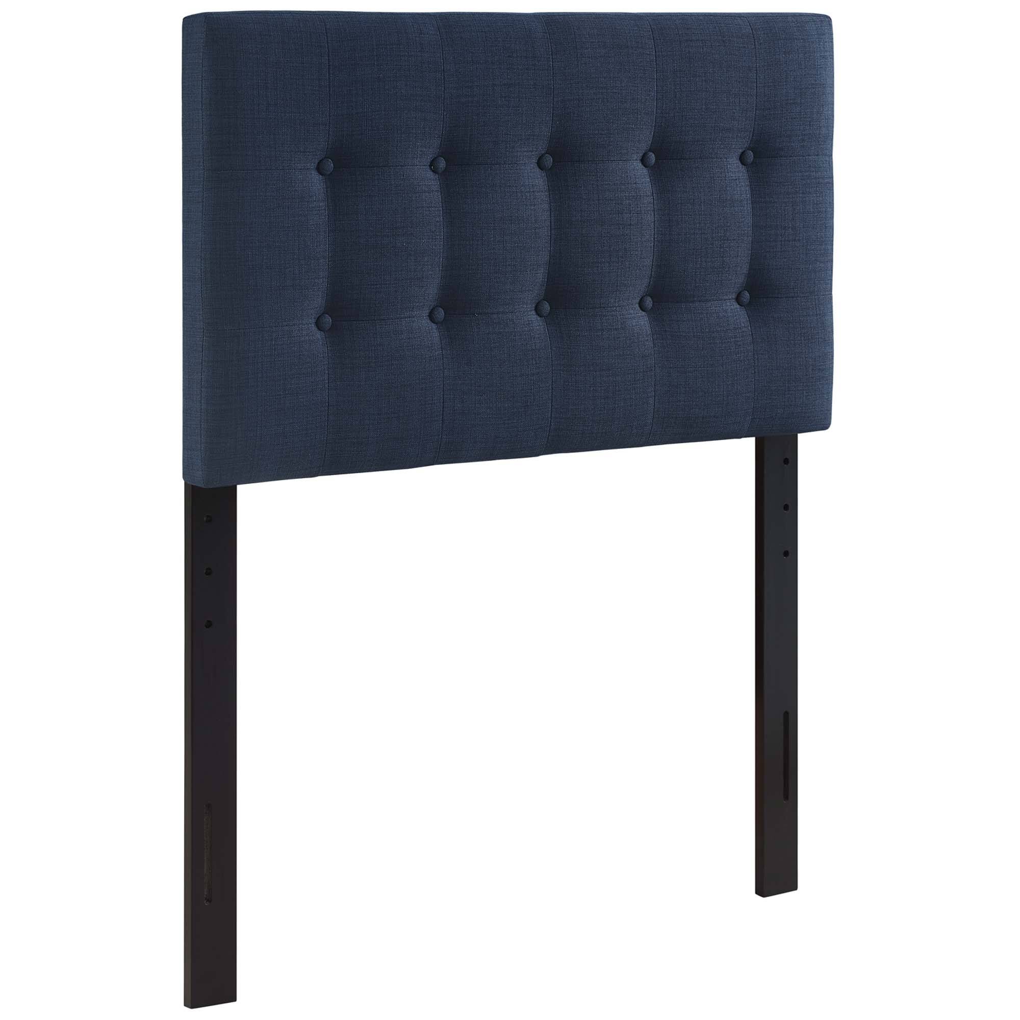 Emily Upholstered Fabric Twin Headboard by Modway - Blue