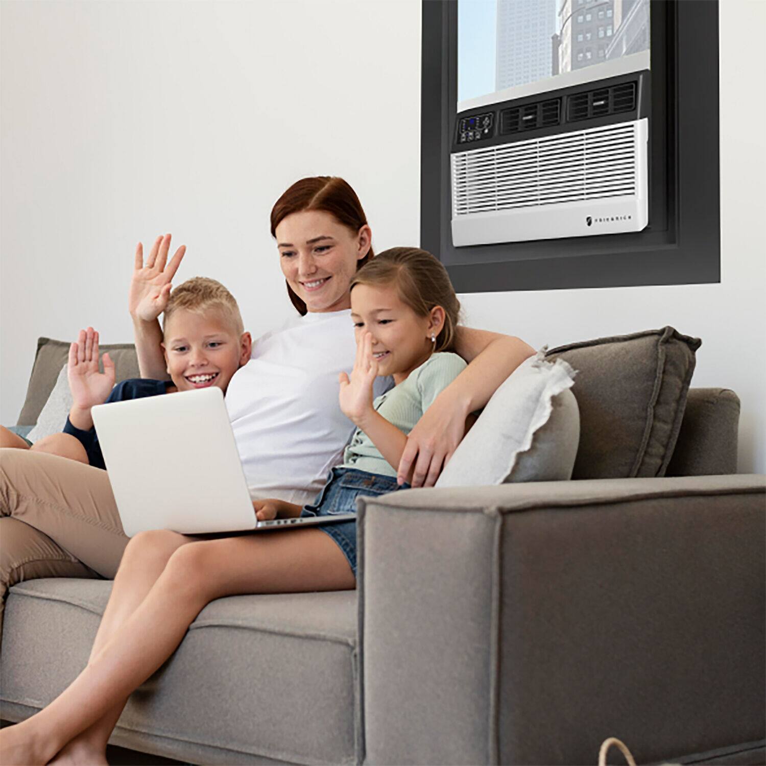 Alt View 12. Friedrich - Chill Premier 5,000 BTU Window Air Conditioner with Remote Control Wi-Fi Enabled 150 Sq.Ft - White.