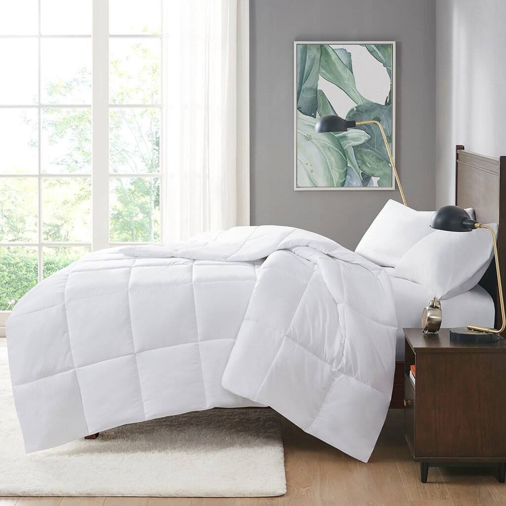 Alt View 1. Gracie Mills - Gracie Mills Sims Oversized Microfiber Comforter with HeiQ Smart Temp Treatment - White.