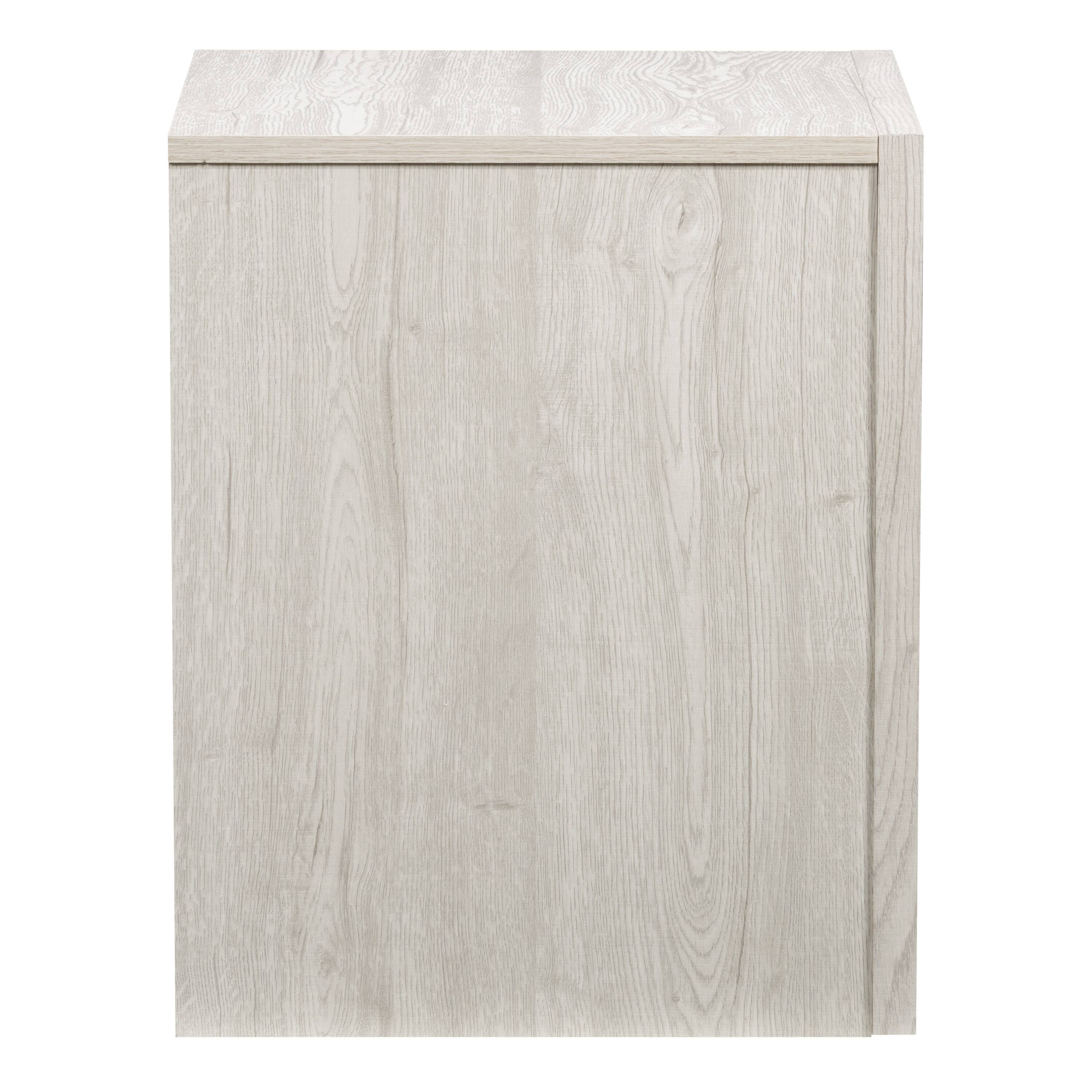 Alt View 13. CorLiving - Newport 1 Drawer Nightstand - White Washed Oak.