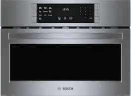 Bosch - 800 Series 1.6 Cu. Ft. Convection Built-In Microwave with Sensor Cooking - Stainless Steel