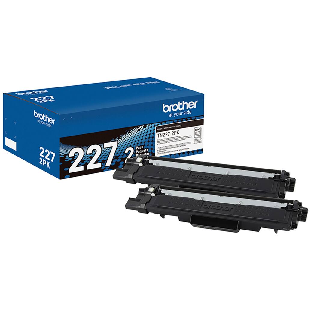 Brother - TN227 2-Pack High-Yield Toner Cartridges - Black