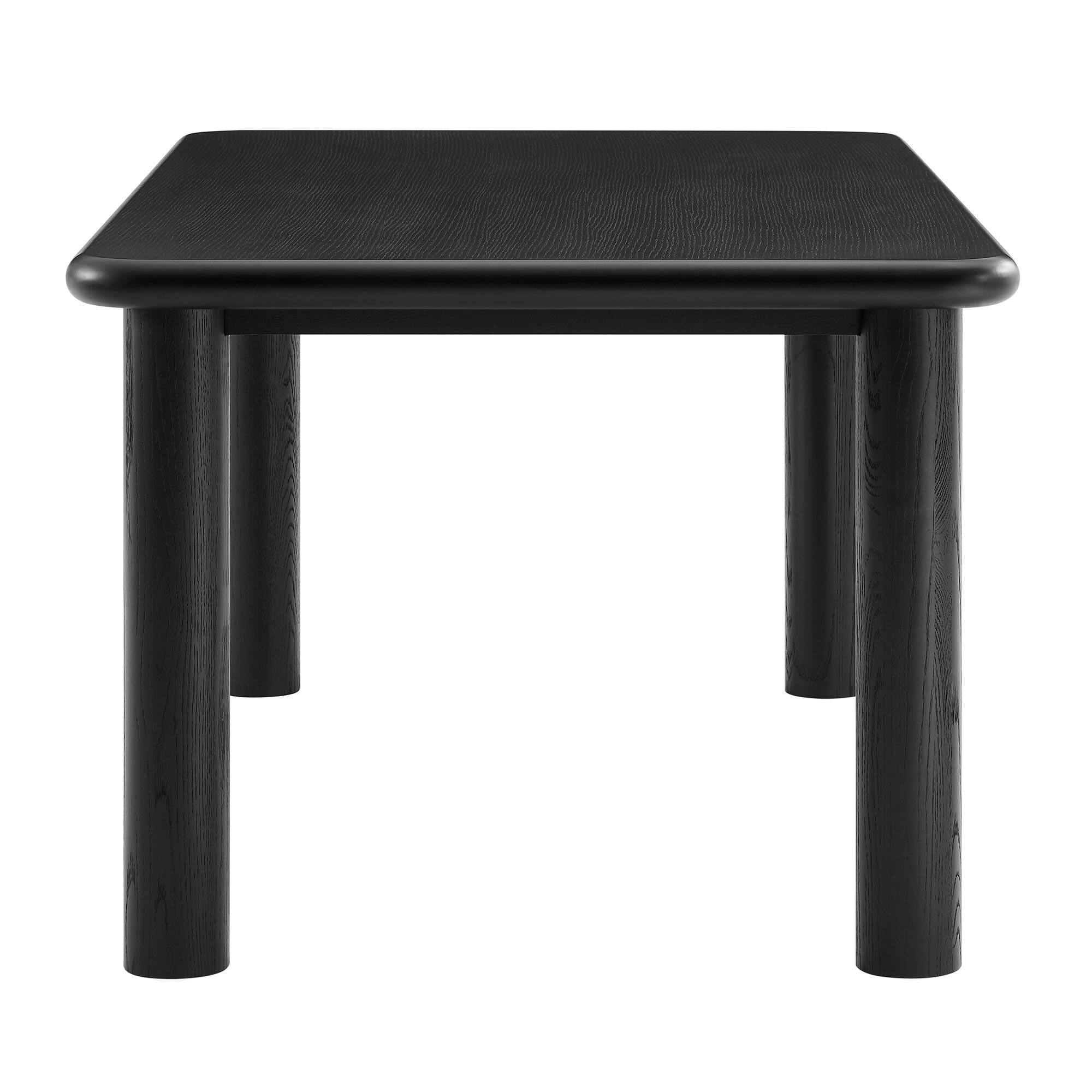 Back. Modway - Alvia 72" Rectangular Wood Dining Table by Modway - Black.